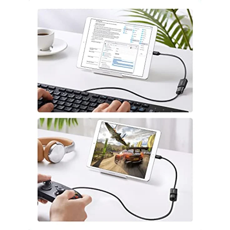 Ugreen US133 10396, OTG Flachkabel Micro-USB (männlich) / USB-A (weiblich), 0,15 m, schwarz, platzsparendes Design für schnelle Datenübertragung – Bild 5