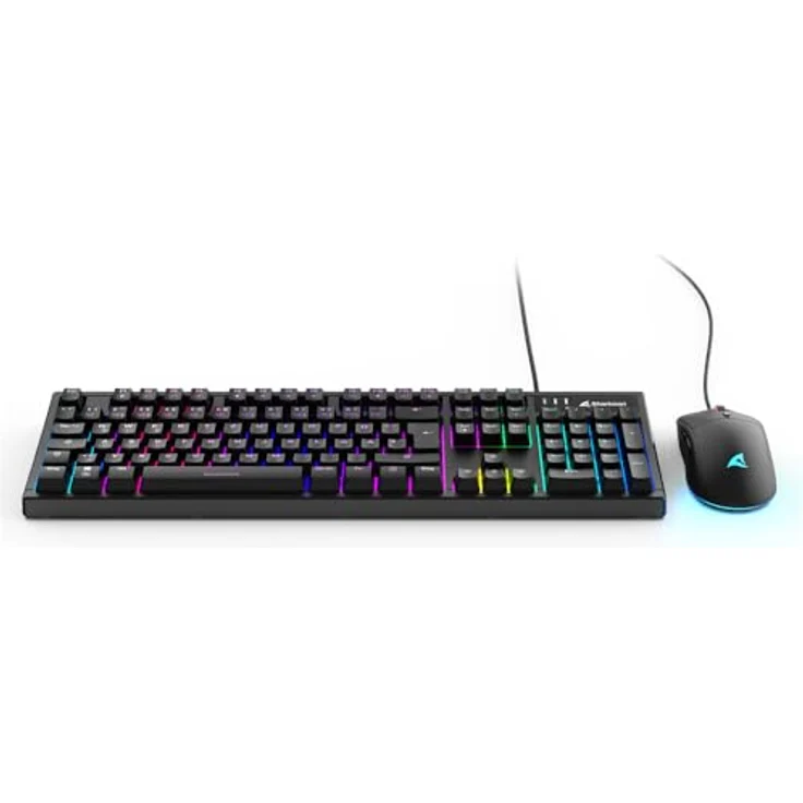 Sharkoon SKILLER SGB15 Combo DE, Kabelgebundene Gaming-Tastatur mit ergonomischem Design und deutscher QWERTZ-Belegung, Schwarz – Bild 3