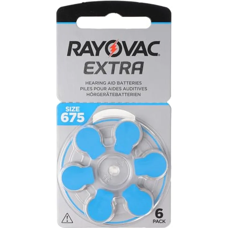 Rayovac Extra Advanced Gr. 675 Hörgerätebatterien 6er Blister PR44 Blau 24600...