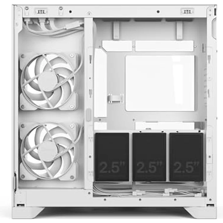 Fractal Design Pop 2 Vision RGB, Tower-Gehäuse mit Panorama-Glas, für Grafikkarten bis 412 mm, inklusive 4 Reverse-Blade-Lüfter, weiss – Bild 13
