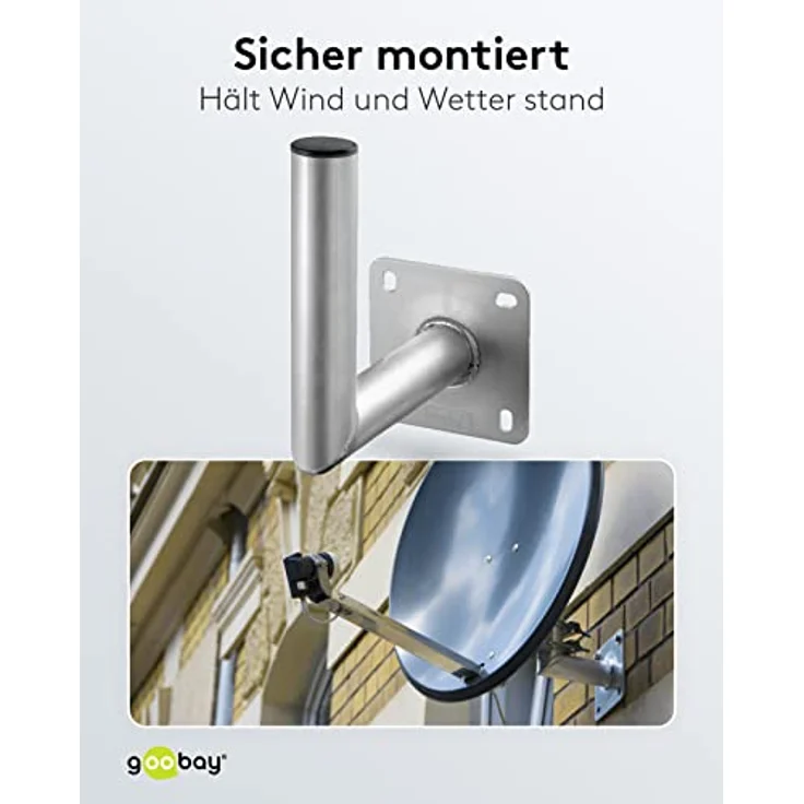 goobay Wandhalterung SAT Wandhalterung Alu 250mm – Bild 6