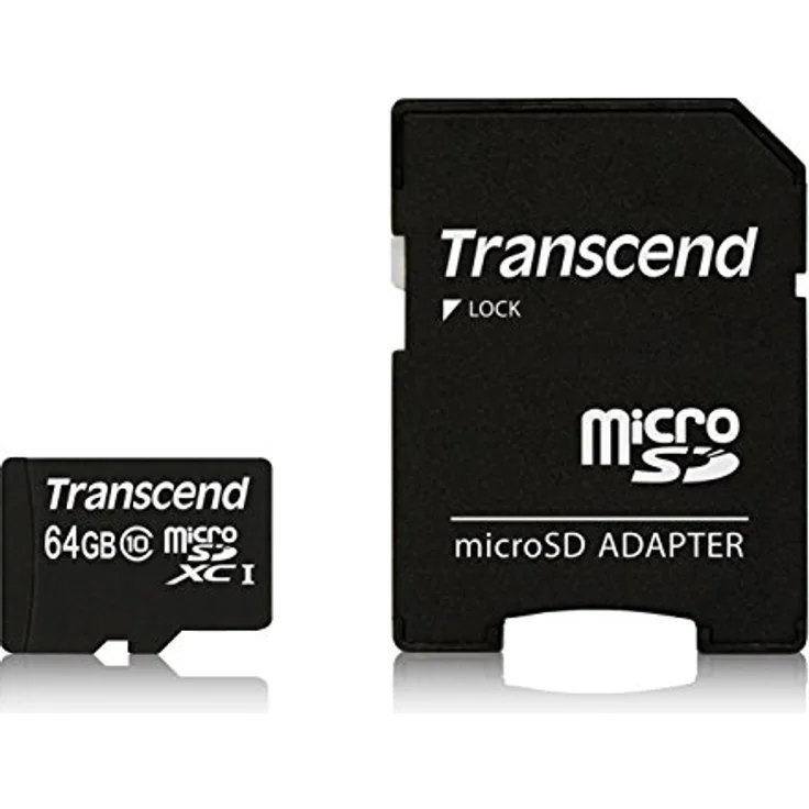 Transcend TS64GUSDXC10 Extreme-Speed Micro SDXC 64 GB Class 10 Speicherkarte mit SD-Adapter – Bild 2