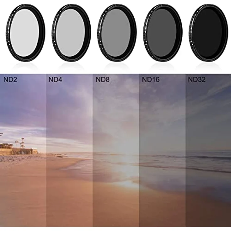 K&F Concept variabel ND Filter ND2-ND32 Nano X 62mm, Hochwertiger Neutraldichtefilter mit einstellbarer Lichtreduktion und Nano X Mehrfachvergütung – Bild 8