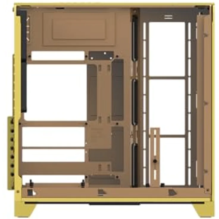 Thermaltake View 390 Air, Mid Tower Chassis mit zwei CT120 Lüftern, Butter Caramel Farbe, kompatibel mit Mini ITX, Micro ATX und ATX Mainboards – Bild 3