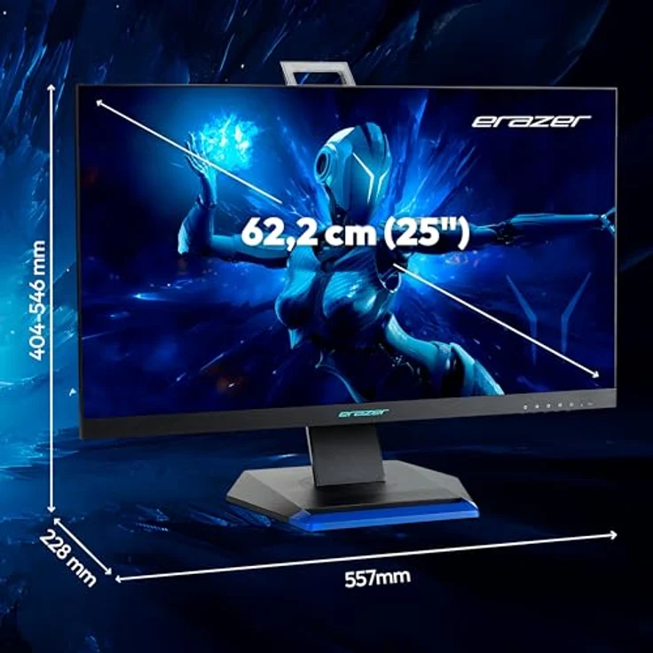 ERAZER Spectator X40 (MD 21725) 62,2 cm (25 Zoll) Full HD HDR10 Gaming Monitor (180Hz, 1080p, Adaptive Sync, 16:9, 1ms, HDMI, Display Port) - Gaming-Monitor mit 180Hz, HDR10, integrierten Lautsprechern, HDMI und DisplayPort – Bild 5