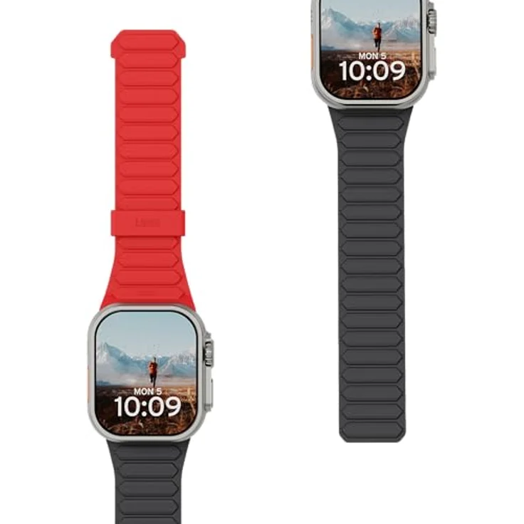UAG Pathfinder Strap für Apple Watch, 42-49 mm, Ash Grey, Soft-Touch-Silikon mit magnetischem Verschluss – Bild 1