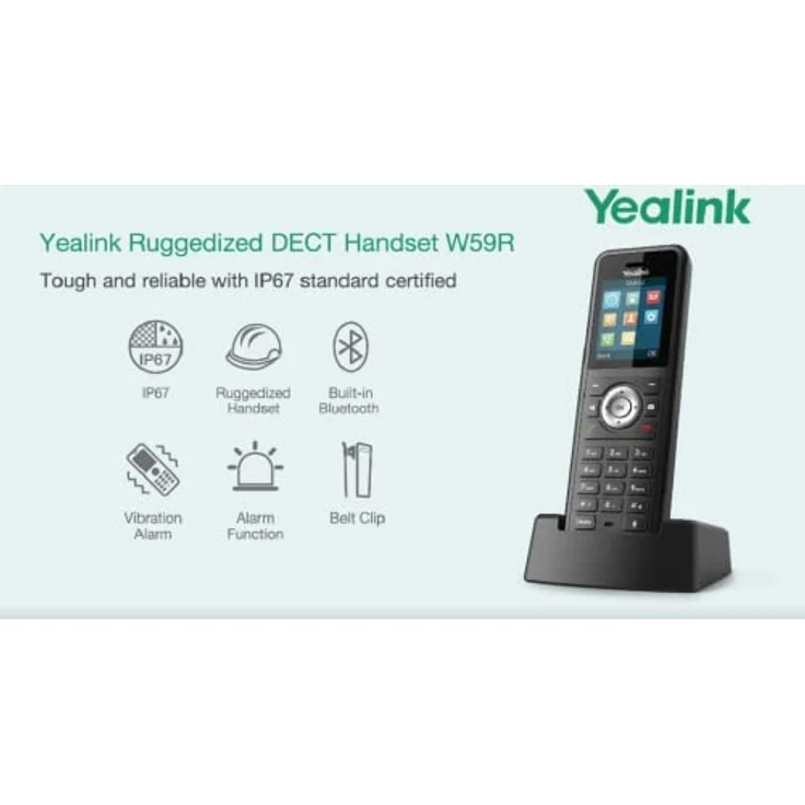 Yealink DECT W59R DECT-Telefon-Mobilteil Schwarz – Bild 5