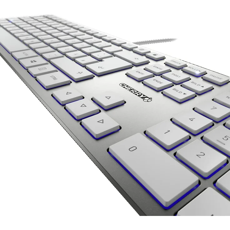 CHERRY KC 6000 Slim - USB Keyboard - Ultraflaches Design - Kabelgebunden - Deutsches Layout - QWERTZ Tastatur - Silber – Bild 4