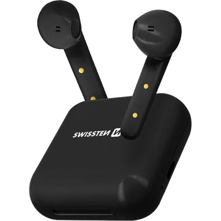 Swissten Bluetooth TWS Earphones Flypods, BT V5.0, black, Blister (53100200)