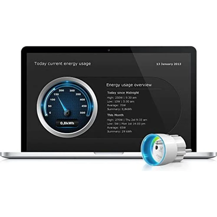 FIBARO Wall Plug Gen5 Z-Wave Plus Smart Steckdose Plug mit Leistungsmessung, Typ F (FGWPF-102) – Bild 3