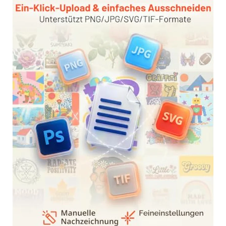 VEVOR Vinylschneidemaschine 30 cm, Schneideplotter mit Tastensteuerung, kompatibel mit Mac/Windows/Android/iOS, ideal für Bastelarbeiten und Wohnaccessoires – Bild 6