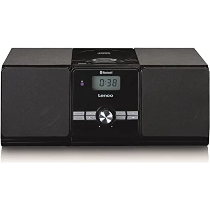 Lenco MC-030 BK Kompaktanlage mit Bluetooth, CD-/MP3-Player, FM-Radio, schwarz