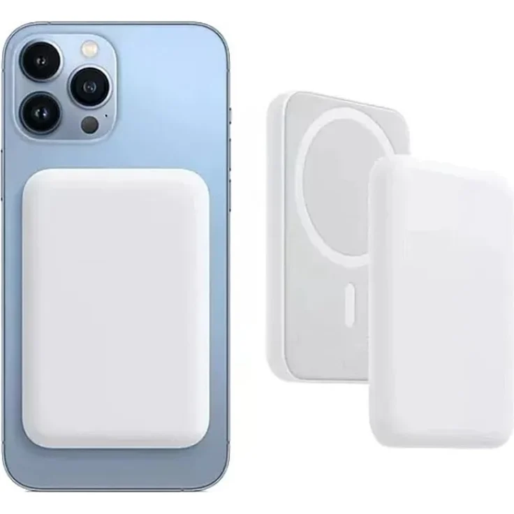 Kevin Frotscher MagSafe Akku Powerbank für Apple iPhone 12/13/14/15/16 - 5000mAh, kabelloses magnetisches Laden, USB-C, Weiß