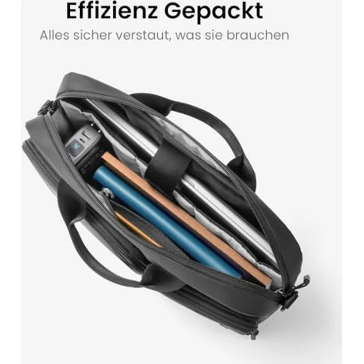 tomtoc Aktentasche A33, Laptoptasche wasserabweisend für bis zu 16 Zoll Laptops, für MacBook Pro M5 Pro/Max (2026), mit organisiertem Innenfach und maximalem Laptopschutz, für Herren im Business-Einsatz – Bild 3
