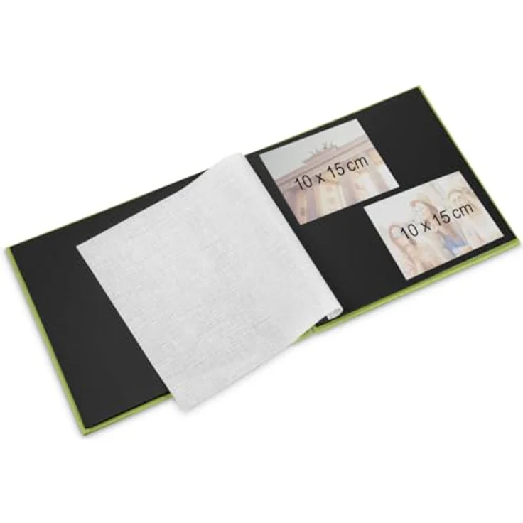 Hama Fotoalbum Fine Art, 50 schwarze Seiten, 25 Blatt, Spiralalbum 28 x 24 cm, mit Ausschnitt für Bildeinschub, flamingo-rot--rosa – Bild 4
