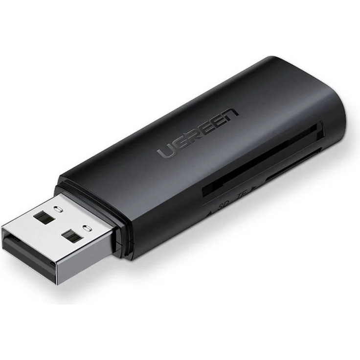 UGREEN CM264 USB 3.0 SD/TF-Kartenleser USB-A Lesegerät bis 512 GB kompatibel USB-Stick, Schwarz – Bild 1
