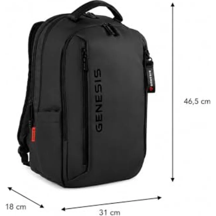 Genesis Pallad 510, Notebook-Rucksack für Laptops bis 43.9 cm (17.3), Schwarz – Bild 3