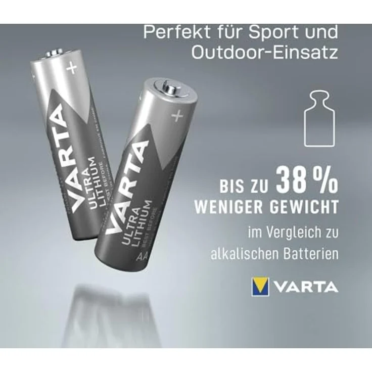 VARTA Lithium AA Mignon LR06 Batterien, ideal für Digitalkamera Spielzeug GPS Geräte Sport- und Outdoor-Einsätze (4er Pack) – Bild 5