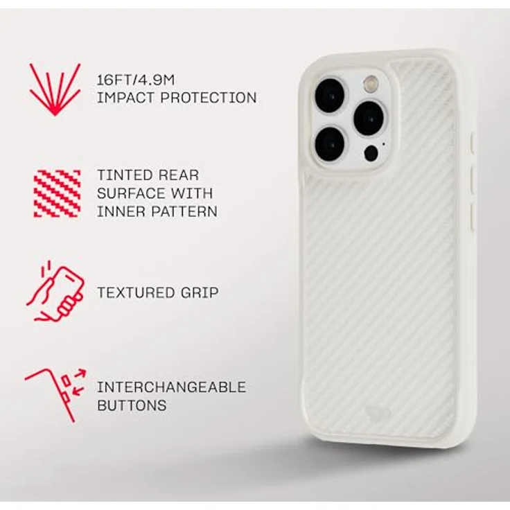 tech21 EvoArmor für iPhone 16 Pro - Aufprallschutz Hülle 21x Militärstandard getestet, Creme – Bild 4