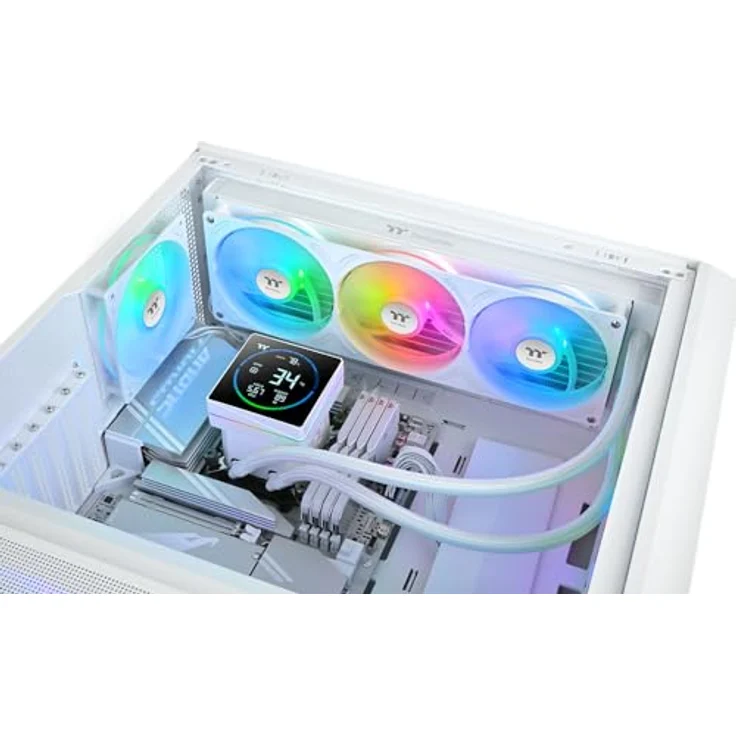 Thermaltake TH360-S V3 ARGB Sync Snow, AiO-Wasserkühlung mit 3x 120mm Lüftern, 2500 rpm, 37.8 dB – Bild 2