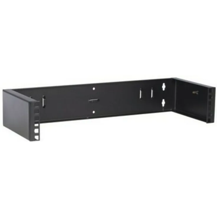 DSIT Serverschrank 2 HE, 19” Montagerahmen für Wandbefestigungen, schwarz, 180 mm tief, Stahlblech