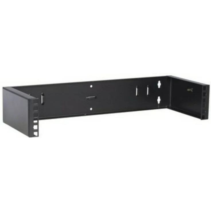 DSIT Serverschrank 2 HE, 19” Montagerahmen für Wandbefestigungen, schwarz, 180 mm tief, Stahlblech