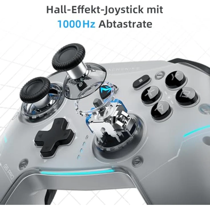 Machenike G5Pro Max Wireless Game Controller mit Smart Dock und 1000Hz Refresh Rate - Grau – Bild 3