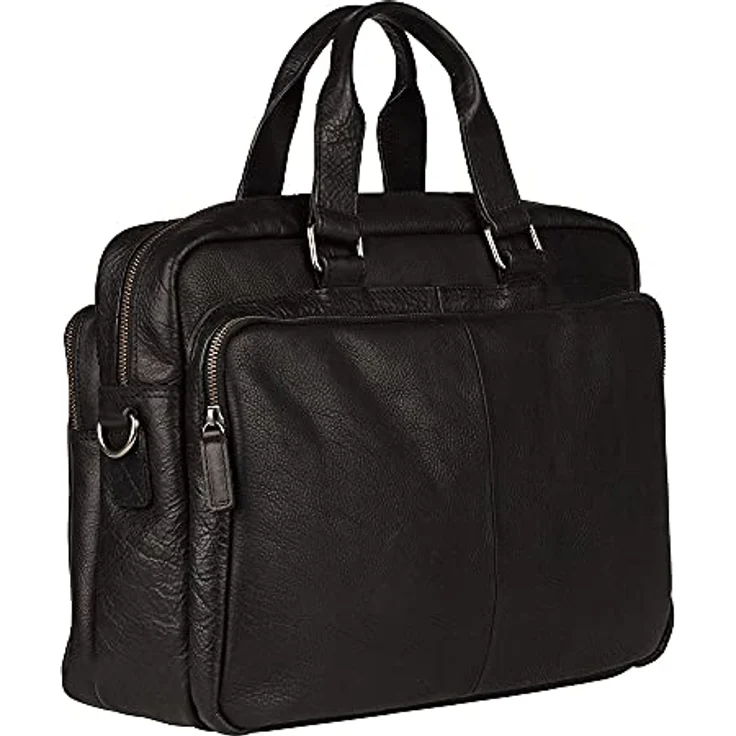 Burkely Antique Avery (15.60"), Notebooktasche, Schwarz - Luxuriöse Laptop-Tasche aus Pull-Up-Leder mit gepolstertem Laptopfach – Bild 5