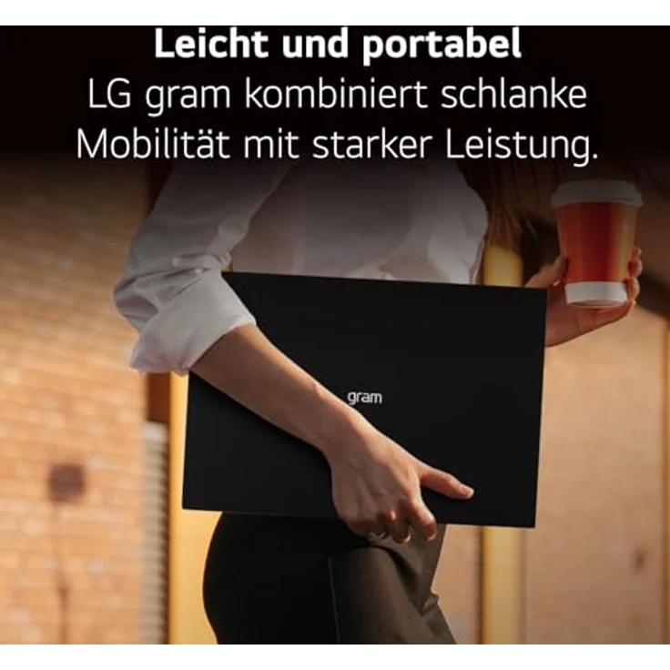 LG gram 16 Zoll Notebook - Ultraleichtes Intel Core Ultra5 Laptop (8GB RAM, 512GB Dual SSD, 21.5h Akkulaufzeit, IPS Panel Anti-Glare Display, Win 11 Pro) - Schwarz – Bild 2