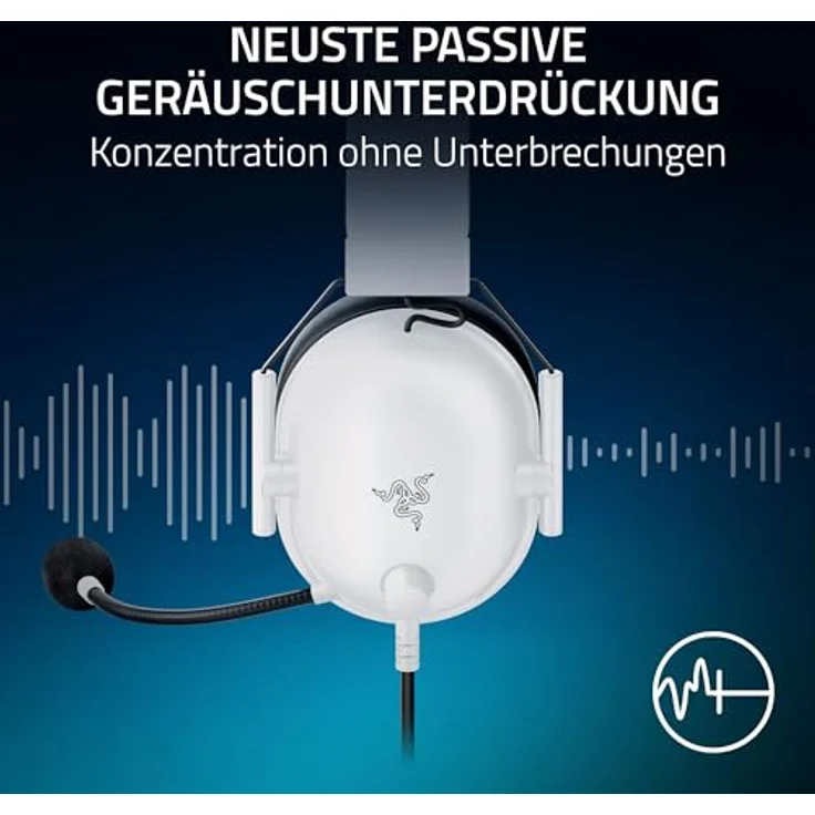 Razer BlackShark V2 X (Playstation) - Kabelgebundenes E-Sports Headset für Playstation 5 Konsole (250g, Nierenmikrofon, 50mm Treiber, Passive Geräuschunterdrückung, 3,5mm Klinke) Weiß – Bild 4