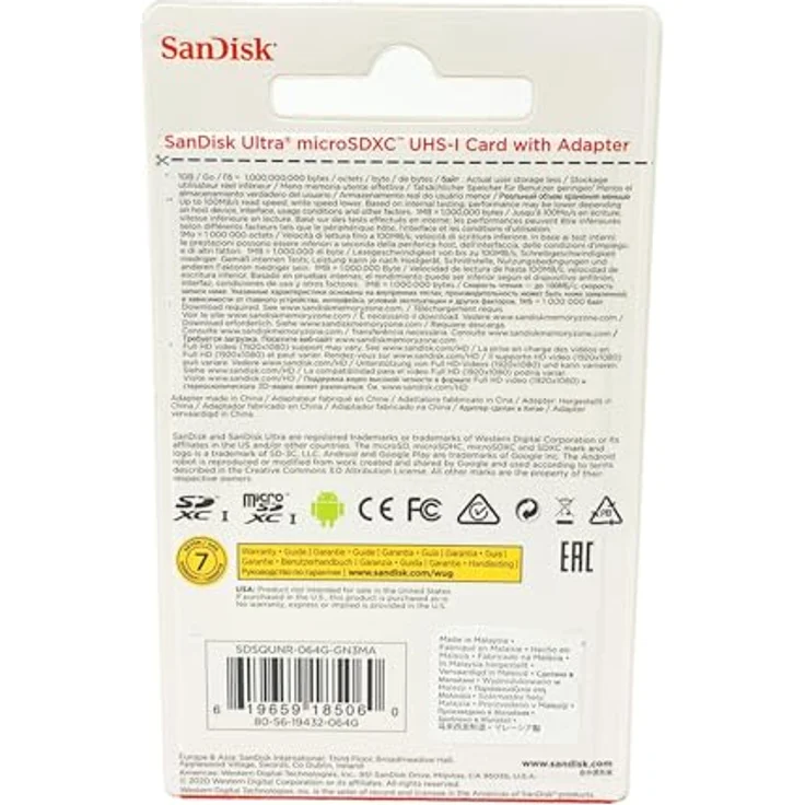 SanDisk Ultra Android microSDXC 64GB bis zu 48MB/Sek, Class 10 Speicherkarte + SD-Adapter – Bild 6