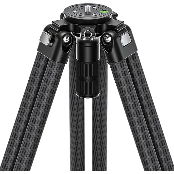 Leofoto LVC-253C, Carbon-Dreibeinstativ mit Doppelrohr und Videoneiger BV-20, 75mm Halbschale, vielseitig einstellbare Stativbeine – Bild 5