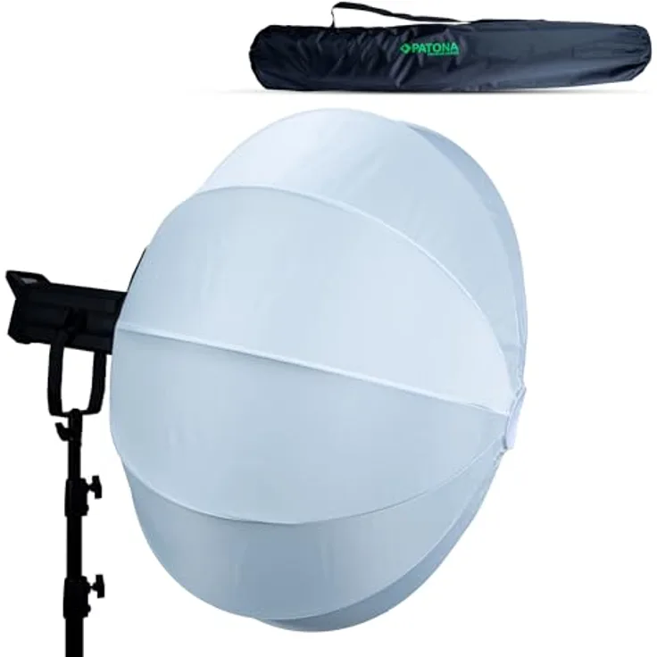 Patona Premium Global Softbox 80cm, Lichtformer mit reflektierendem Silber, Quick Set-Up Klappmechanismus, inklusive Tragetasche