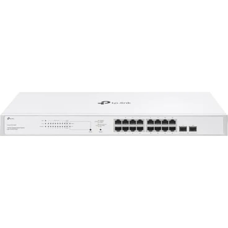 TP-Link Festa FS318GP 18-Port Gigabit Switch, 16× Gigabit 802.3af/at PoE+ Ports, 2× Gigabit-SFP-Steckplätze, Kostenlose Cloud-Verwaltung
