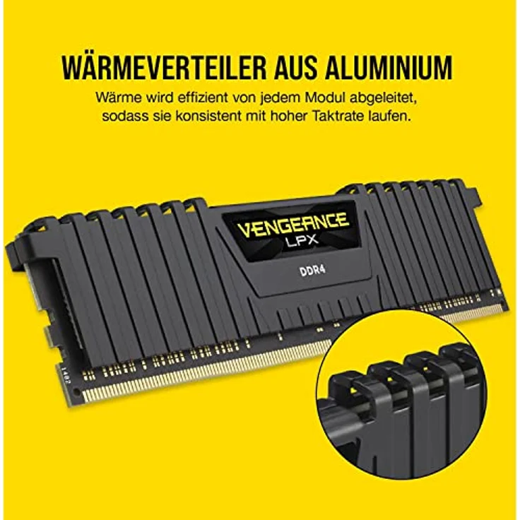 Corsair VENGEANLPX16GB (2x 8GB) DDR4 3200(Pc4-25600) C16 1.35V Desktop Memory - Schwarz - Preisvergleich – Bild 4