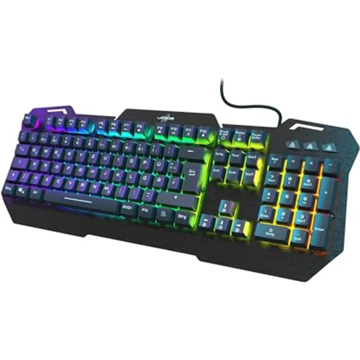 uRage Gaming-Keyboard Exodus 450, reaktionsschnelle Tastatur mit Anti-Ghosting, RGB-Beleuchtung, QWERTZ-Layout, in schwarz – Bild 3