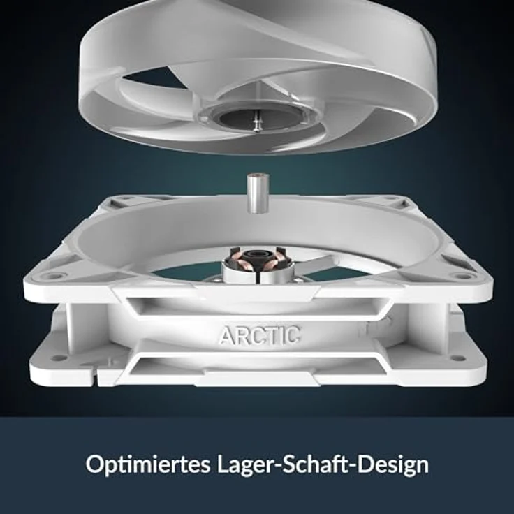 ARCTIC P12 PRO Reverse A-RGB, 120mm Gehäuselüfter mit hohem statischen Druck, weiß – Bild 6