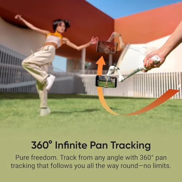 Insta360 Flow 2 Pro Creator Bundle, 3-Achsen-Stabilisierung mit KI-gestütztem Deep Track 4.0, zusammenklappbar, Stone Gray – Bild 6