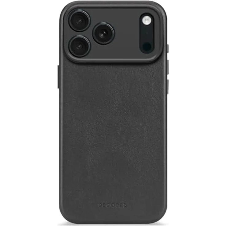 Decoded Lederhülle für iPhone 17 Pro Max, Premium ECCO Leder, MagSafe kompatibel, vollwertiger Kameraschutz, metallene Tasten, stoßfest und kratzfest, schwarz – Bild 1