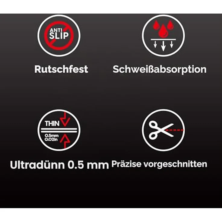 Pulsar Supergrip Grip Tape für Razer Deathadder V3 Pro, rutschfestes, schweißabsorbierendes Material, ultradünn 0,5 mm, präzise vorgeschnitten, rückstandsfrei klebend – Bild 3