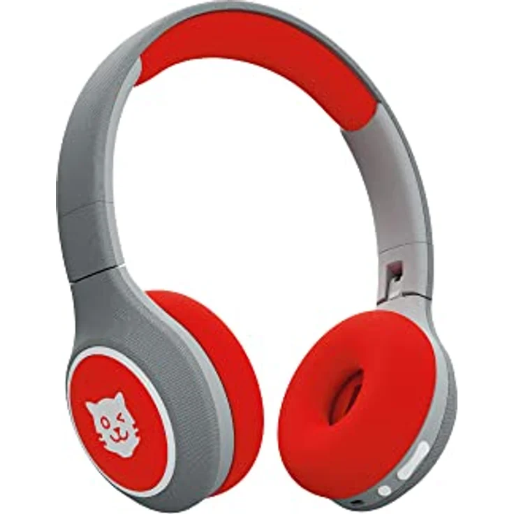 tigermedia tigerbuddies Kinderkopfhörer rot on-Ear Bluethooth AUX max 85 dB kabellos faltbar Premium-Qualität für tigerbox Hörspiele Kinderlieder – Bild 1