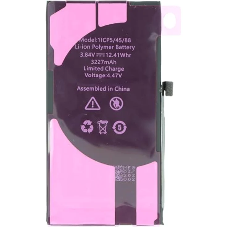 AccuCell Akku kompatibel mit Apple iPhone 13, Li-Polymer, 3,84V, 3227mAh, 12,4Wh, Built-in, ohne Werkzeug – Bild 4