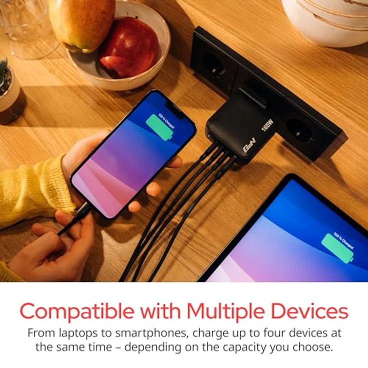 Verbatim 32216 Usb-c-ladegerät One Size mit 4-in-1 Aufladen und fortschrittlicher GaN-Technologie – Bild 4