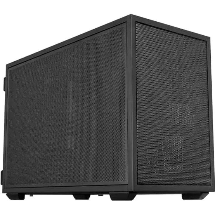 Lian Li Dan B4 Black, Minitower PC-Gehäuse für Micro-ATX, schwarz, mit USB 3.2 Gen 2 Type C, 360mm Wasserkühlungsunterstützung und Seitenfenster