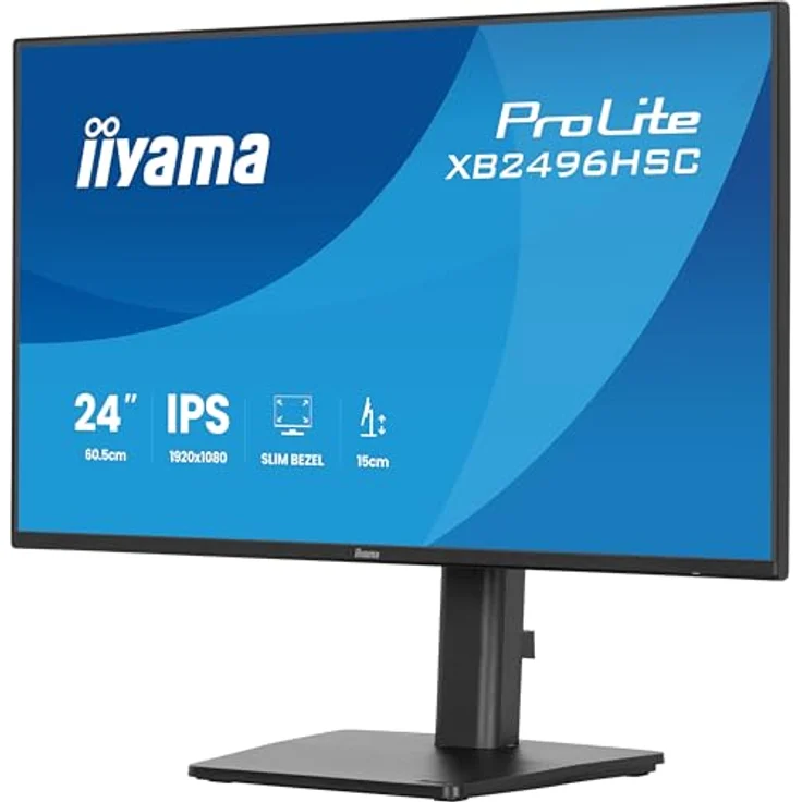iiyama ProLite XB2496HSC-B1, 24" Monitor mit 144 Hz Bildwiederholfrequenz, höhenverstellbarem Standfuß und USB-C Anschluss – Bild 3