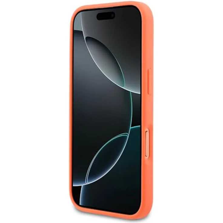 CG MOBILE Lacoste Petit Pique Lack Logo Hülle für iPhone 17 Pro, MagSafe-kompatibel, orange, aus Kunstleder/TPU/PC – Bild 5