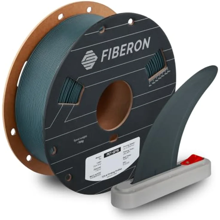 Polymaker PET-GF15 1,75mm DARK GREY 0,5kg, 3D Filament aus PETG-GF, grau – Bild 1