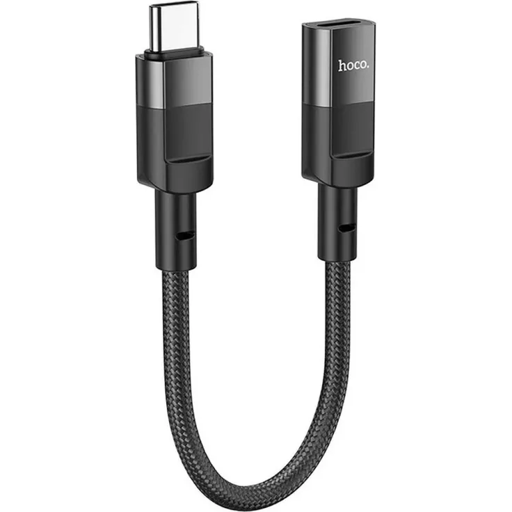Hoco OTG-Adapter Typ C auf Lightning, 10 cm Verlängerungskabel, 3A, schwarz