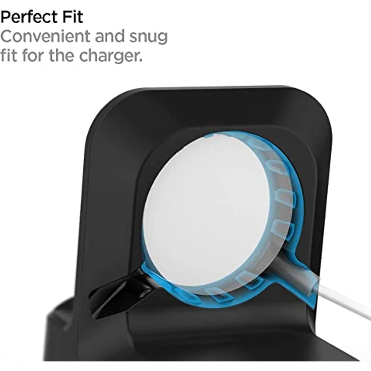 Spigen S350 Entwickelt für Apple Watch Ladestation Ständer für alle Serien 44mm - 42mm - 40mm - 38mm - Schwarz – Bild 6