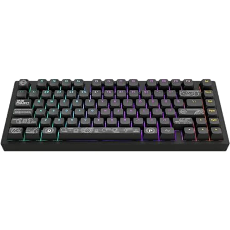 Dark Project Terra Nova R2, Kabellose 75% Gaming-Tastatur mit G3MS Moonstone-Schaltern, Schwarz, ANSI US Layout, RGB, Hot-Swap – Bild 1